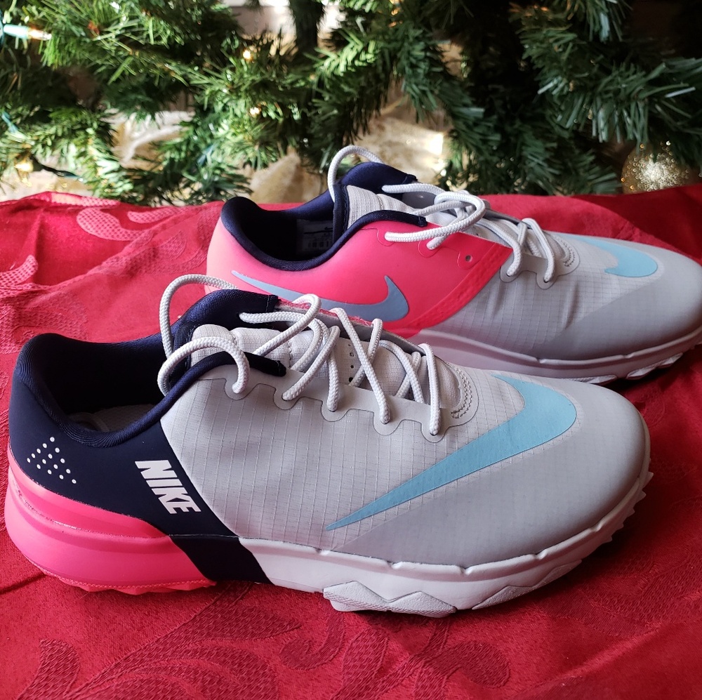 NIKE FI FLEX Women's Golf Shoes Pink/Platinum/Navy